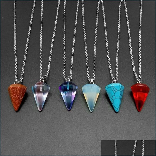 chains chains necklace natural stone crystal chakra pendum pendant ladies teen girls conical stainless steel for friends lo dayupshop dh4i5, Silver
chains chains necklace natural stone crystal chakra pendum pendant ladies teen girls conical stainless steel for friends lo dayupshop dh4i5, Silver