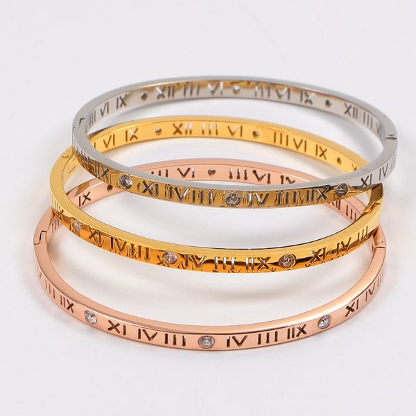 roman numerals bracelet luxury designer bangles titanium steel gold plated silver diamond charm love bracelets for woman mens jewelry not al, Black
roman numerals bracelet luxury designer bangles titanium steel gold plated silver diamond charm love bracelets for woman mens jewelry not al, Black