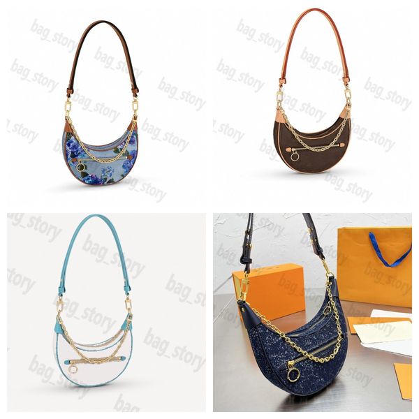 fall-winter 2022 women loop baguette bag half moon lady croissant handbag with front zip pocket closure shoulderbag denim embossing monogram
fall-winter 2022 women loop baguette bag half moon lady croissant handbag with front zip pocket closure shoulderbag denim embossing monogram