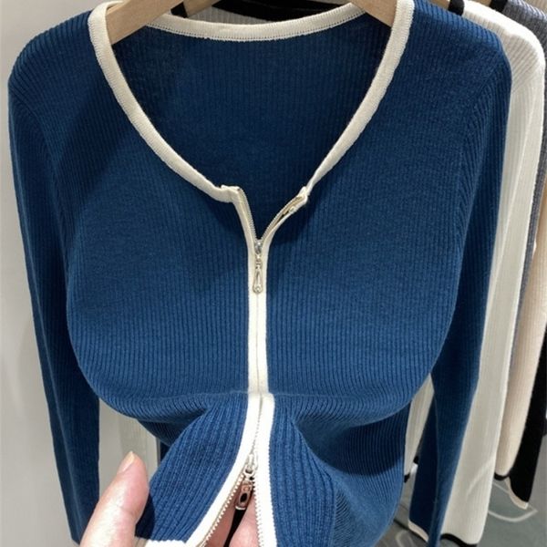 women's knits tees oceanlove zipper women sweaters contrast color slim korean fashion women sweaters sueters de mujer autumn winter car, White
women's knits tees oceanlove zipper women sweaters contrast color slim korean fashion women sweaters sueters de mujer autumn winter car, White
