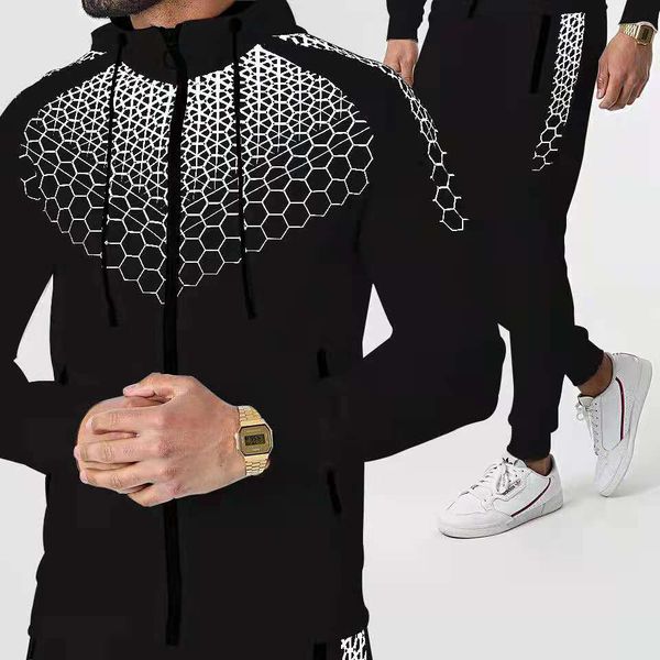 men sets casual jogging tracksuits outerwear spring new men's sportswear suit zipper jackets pants two piece set printing, Gray
men sets casual jogging tracksuits outerwear spring new men's sportswear suit zipper jackets pants two piece set printing, Gray