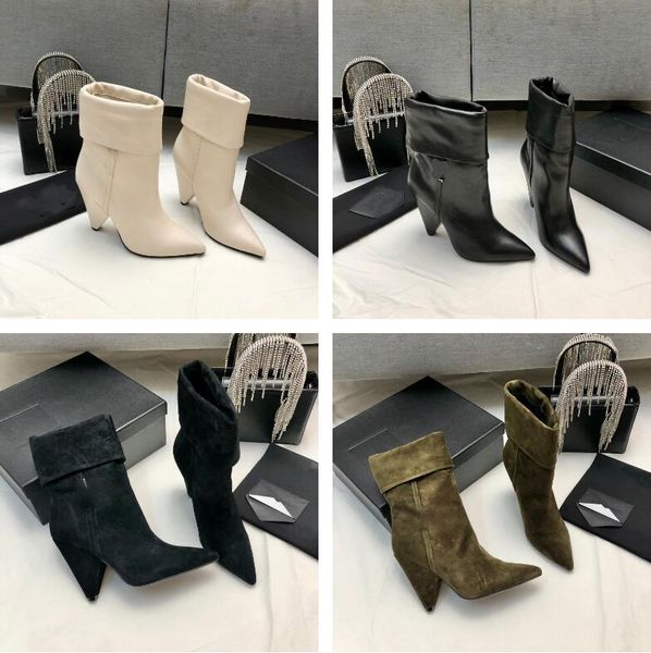casual shoes 2022 luxury designer women boots side zipper smooth suede boot fashion high heel shoe leather outsole, Black
casual shoes 2022 luxury designer women boots side zipper smooth suede boot fashion high heel shoe leather outsole, Black