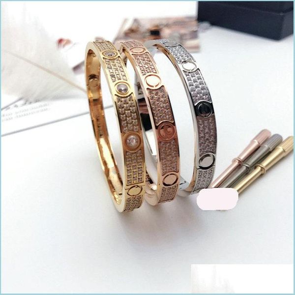 bangle titanium steel 3 row fl diamond bracelet fashion women men chirstmas bangle bracelets distance jewelry gift with veet bag drop otnfx, Black
bangle titanium steel 3 row fl diamond bracelet fashion women men chirstmas bangle bracelets distance jewelry gift with veet bag drop otnfx, Black