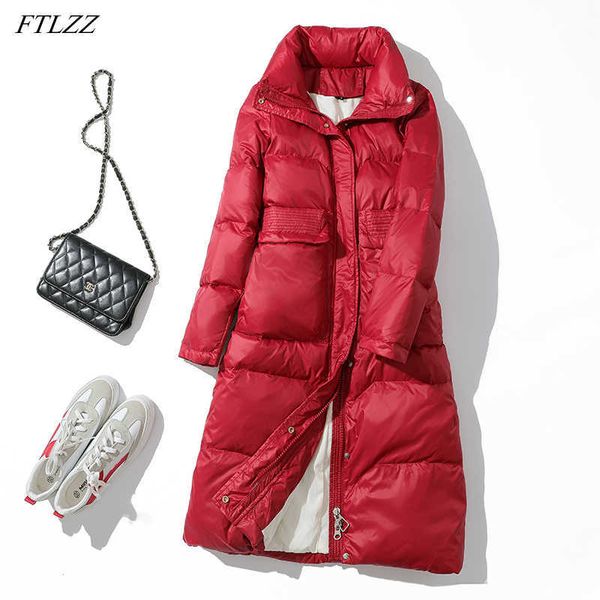 women's down parkas ftlzz winter stand collar loose light feather jacket women casual duck down long coat big pocket fit thick coat out, Black
women's down parkas ftlzz winter stand collar loose light feather jacket women casual duck down long coat big pocket fit thick coat out, Black