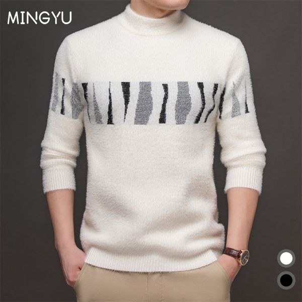 mens sweaters winter korean white sweater men long hair sleeve warm knit sweater slim mink classic solid casual bottoming shirt male 220929, White;black
mens sweaters winter korean white sweater men long hair sleeve warm knit sweater slim mink classic solid casual bottoming shirt male 220929, White;black