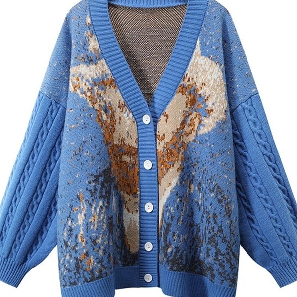 women's knits tees korejepo women knitted cardigan van gogh sweater autumn winter retro gentle floral printed jacquard v neck female 22, White
women's knits tees korejepo women knitted cardigan van gogh sweater autumn winter retro gentle floral printed jacquard v neck female 22, White