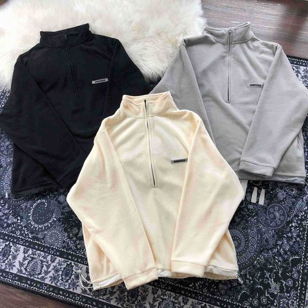 men's hoodies essential designer sweatshirts feather of god fleece high collar half zipper double thread plush sweater, Black
men's hoodies essential designer sweatshirts feather of god fleece high collar half zipper double thread plush sweater, Black