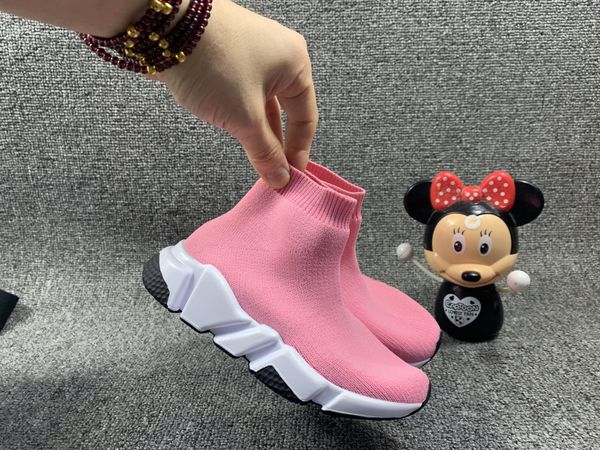 designer kids shoes casual slides socks platform men black woman kid speedy speed trainer runner sneaker sock shoe sneakers size 28-35 26-35