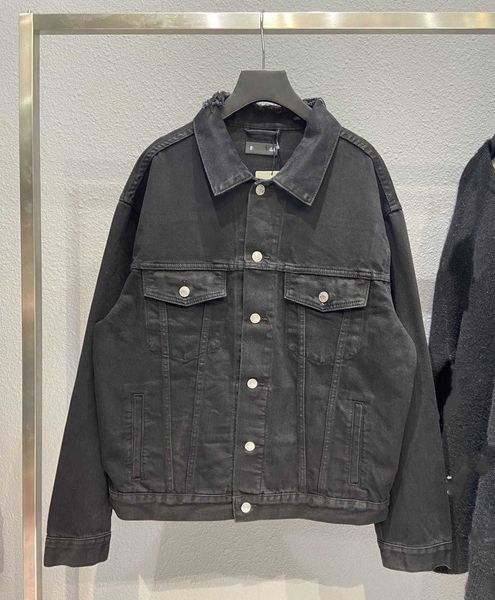 high version tide brand 22ss new paris b home destruction cola wave embroidery denim jacket cardigan men, Black;brown
high version tide brand 22ss new paris b home destruction cola wave embroidery denim jacket cardigan men, Black;brown