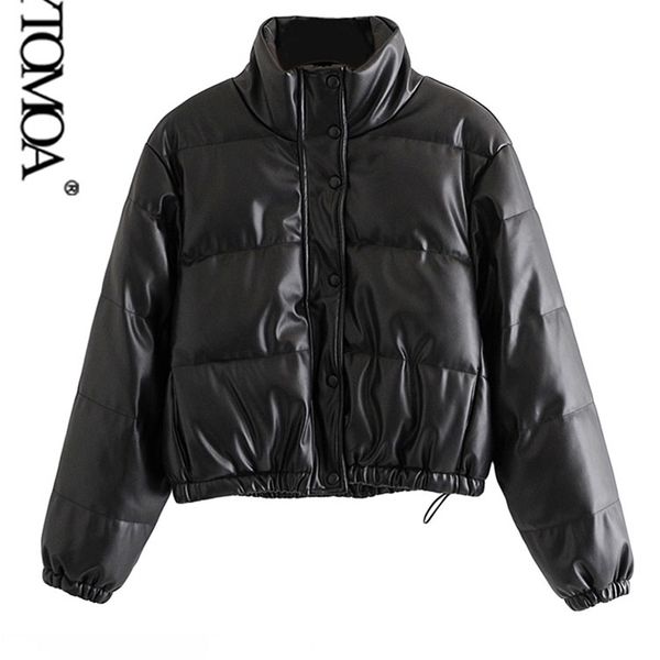 women's leather faux kpytomoa women fashion padded jacket thick warm parka coat vintage long sleeve female outerwear chic 220928, Black
women's leather faux kpytomoa women fashion padded jacket thick warm parka coat vintage long sleeve female outerwear chic 220928, Black