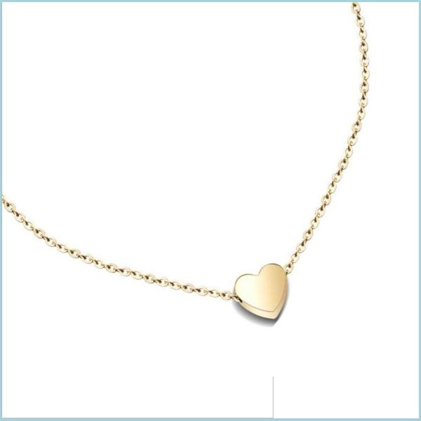 chokers 18k gold plating titanium steel love heart pendant necklaces sier rose chain necklace for ladies jewelry gift not fade drop d dh36g, Golden;silver
chokers 18k gold plating titanium steel love heart pendant necklaces sier rose chain necklace for ladies jewelry gift not fade drop d dh36g, Golden;silver