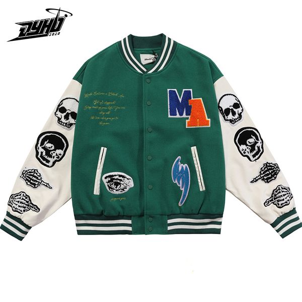 men's jackets mens hip hop varsity furry skull patchwork color block bomber men harajuku streetwear baseball coats 220928, Black;brown
men's jackets mens hip hop varsity furry skull patchwork color block bomber men harajuku streetwear baseball coats 220928, Black;brown