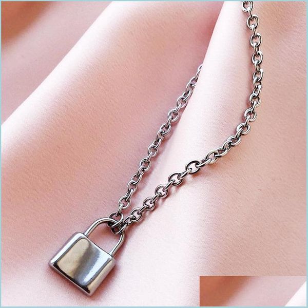 pendant necklaces stainless steel sier plated padlock pendant necklace brand new rolo chain collar ras du cou collier femme women dro dhdcf, Silver
pendant necklaces stainless steel sier plated padlock pendant necklace brand new rolo chain collar ras du cou collier femme women dro dhdcf, Silver