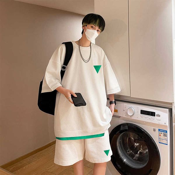 men's tracksuits waffle suit men's summer short sleeve fashion loose clothes casual sports pants men's t-shirt shorts set g22, Gray
men's tracksuits waffle suit men's summer short sleeve fashion loose clothes casual sports pants men's t-shirt shorts set g22, Gray