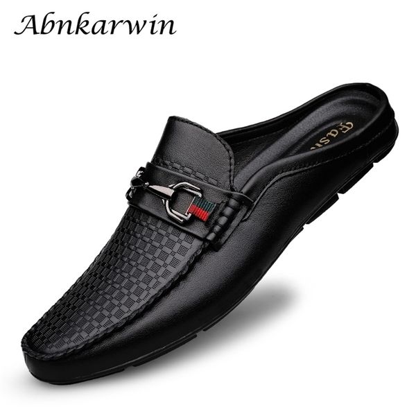 dress shoes luxury brand designer summer genuine leather casual slip on half for men loafers flats slippers narrow foot 220929, Black
dress shoes luxury brand designer summer genuine leather casual slip on half for men loafers flats slippers narrow foot 220929, Black