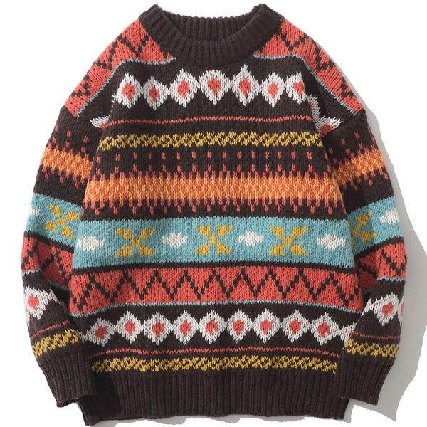harajuku vintage jacquard sweaters pullover geometry diamond knit sweater pullover men streetwear loose casual knitwear, White;black
harajuku vintage jacquard sweaters pullover geometry diamond knit sweater pullover men streetwear loose casual knitwear, White;black