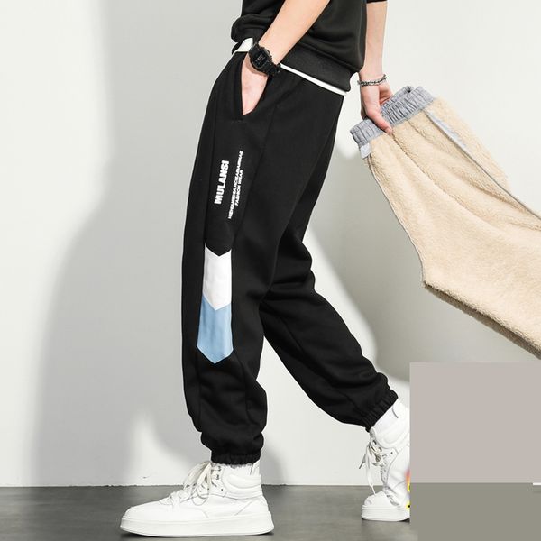 winter men's thicken fleece sweatpants new casual cotton warm joggers pants fashion korean streetwear men black trousers
winter men's thicken fleece sweatpants new casual cotton warm joggers pants fashion korean streetwear men black trousers