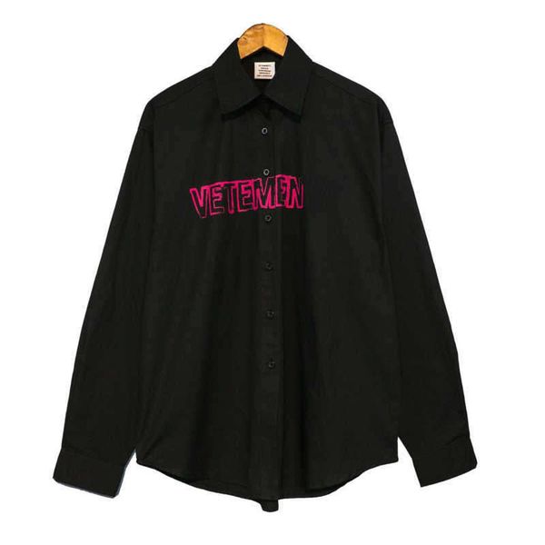 mens casual shirt vetemen designer shirts color printing long sleeve tshirts man women cardigan jacket, White;black
mens casual shirt vetemen designer shirts color printing long sleeve tshirts man women cardigan jacket, White;black