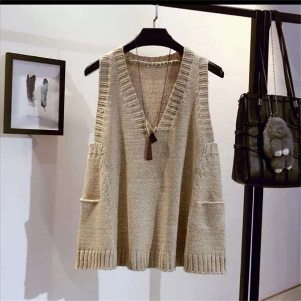 women's vests pocket v-neck sleeveless khaki sweater vest knit oversized women winter autumn cute clothes korean style plus size gothic, Black;white
women's vests pocket v-neck sleeveless khaki sweater vest knit oversized women winter autumn cute clothes korean style plus size gothic, Black;white