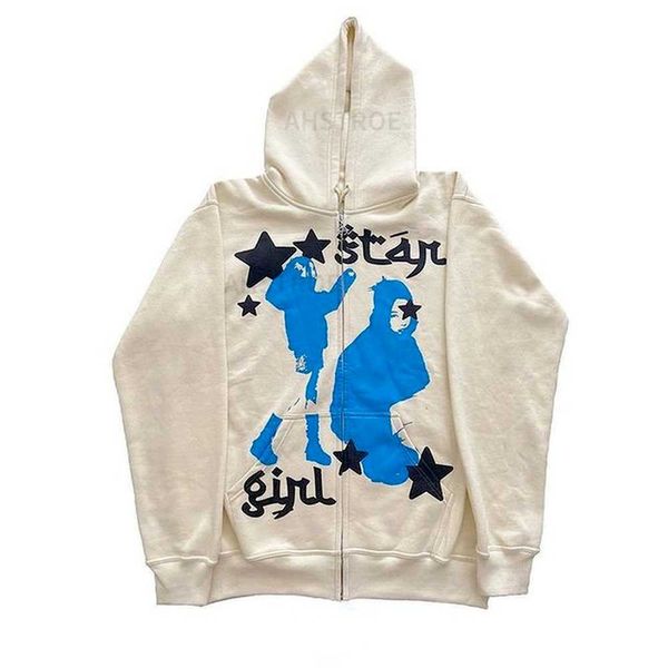 women's letter printed hoodies harajuku vintage high street goth sweatshirt loose zip up hoodie long sleeve y2k star clothes top, Black
women's letter printed hoodies harajuku vintage high street goth sweatshirt loose zip up hoodie long sleeve y2k star clothes top, Black