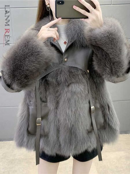 women's fur faux fur lanmrem popular faux fur leather patchwork coats long sleeves female loose luxury winter thick warm clothing 2022, Black
women's fur faux fur lanmrem popular faux fur leather patchwork coats long sleeves female loose luxury winter thick warm clothing 2022, Black