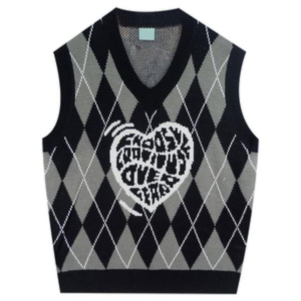 women's vests deeptown black gothic sweater vest women heart print argyle knittwear fall casual mal goth oversized streetwear graphic 2, Black;white
women's vests deeptown black gothic sweater vest women heart print argyle knittwear fall casual mal goth oversized streetwear graphic 2, Black;white