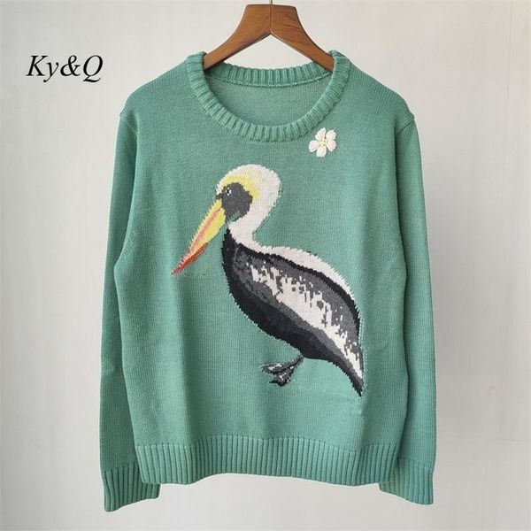 womens sweaters autumn embroidered animal bird jacquard knitted women elegant oneck longsleeved pullover wool sweater 220929, White;black
womens sweaters autumn embroidered animal bird jacquard knitted women elegant oneck longsleeved pullover wool sweater 220929, White;black