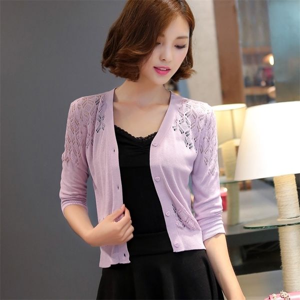 women's knits tees sweater cardigan thin coat spring and summer wear short hollowed out small shawl sunscreen. 220929, White
women's knits tees sweater cardigan thin coat spring and summer wear short hollowed out small shawl sunscreen. 220929, White