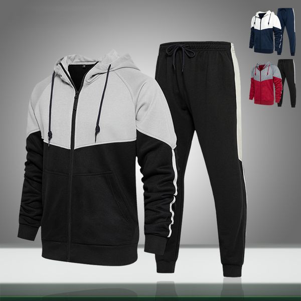 spring autumn new mens set brand sportswear casual tracksuits 2 piece sets patchwork jackets pants male streetswear outfit suit, Gray
spring autumn new mens set brand sportswear casual tracksuits 2 piece sets patchwork jackets pants male streetswear outfit suit, Gray