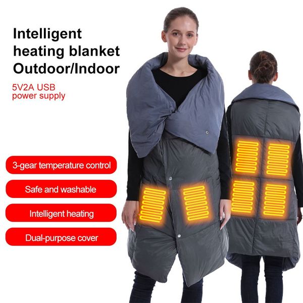 6 heating zone electric blanket wearable others apparel usb multifunctional vest shawl knee pads home outdoors, Black;white
6 heating zone electric blanket wearable others apparel usb multifunctional vest shawl knee pads home outdoors, Black;white