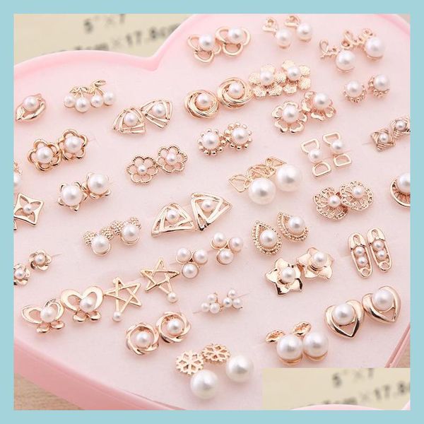 stud 36 pairs/set white pearl ear stud earrings set for women girls fashion small earring jewelry accessories wholesale mixed drop de dhnkb, Golden;silver
stud 36 pairs/set white pearl ear stud earrings set for women girls fashion small earring jewelry accessories wholesale mixed drop de dhnkb, Golden;silver