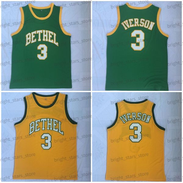 3 allen iverson jersey bethel basketball high school jerseys green white yellow men wears, Black
3 allen iverson jersey bethel basketball high school jerseys green white yellow men wears, Black