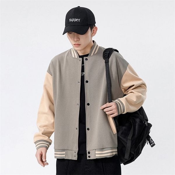 mens jackets duyit contrast color single breasted baseball jacket mens autumnwinter drop shoulder sleeve loose versatile jacket 220929, Black;brown
mens jackets duyit contrast color single breasted baseball jacket mens autumnwinter drop shoulder sleeve loose versatile jacket 220929, Black;brown