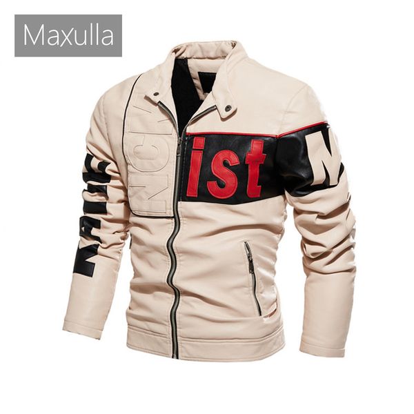 men's leather faux maxulla jacket casual mens flece warm biker motorcycle jackets fashion outwear patchwork coats clothing 220928, Black
men's leather faux maxulla jacket casual mens flece warm biker motorcycle jackets fashion outwear patchwork coats clothing 220928, Black