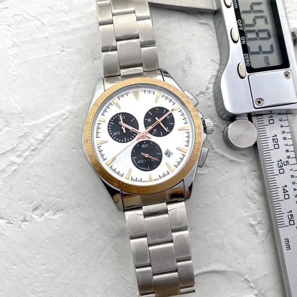 men watch stainless steel six stitches luxury brand 45mm all dial work quartz watches ra fashion chronograph clock steel strap, Slivery;brown
men watch stainless steel six stitches luxury brand 45mm all dial work quartz watches ra fashion chronograph clock steel strap, Slivery;brown