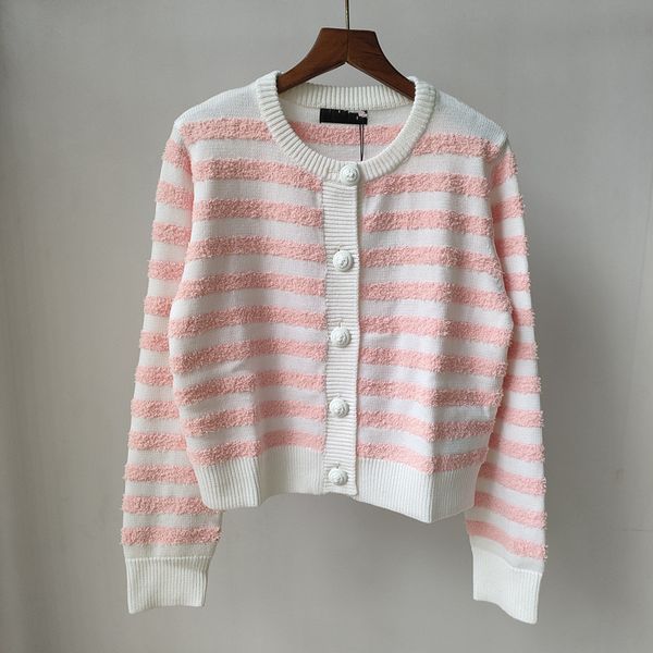 918 2022 milan runway autumn women's sweaters long sleeve women's crew neck black pink cardigan meiyi, White;black
918 2022 milan runway autumn women's sweaters long sleeve women's crew neck black pink cardigan meiyi, White;black