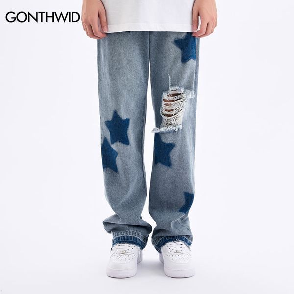 men's jeans ripped denim mens distressed hole star print baggy straight jean pants streetwear hip hop casual loose trousers blue 220928
men's jeans ripped denim mens distressed hole star print baggy straight jean pants streetwear hip hop casual loose trousers blue 220928