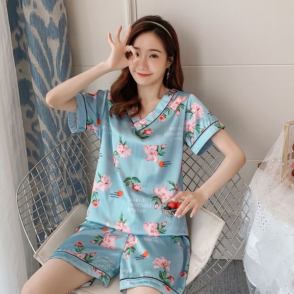 women's sleepwear wavmit short sleeve pajamas silk set 2 pcs women set sleepwear shirt nightwear for women pant home wear young girl py, Black;red
women's sleepwear wavmit short sleeve pajamas silk set 2 pcs women set sleepwear shirt nightwear for women pant home wear young girl py, Black;red