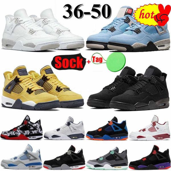 big size 36-50 mens basketball shoes 4 jumpman 4s fire red thunder university blue lightning black cat white oreo womens sports sneakers us
big size 36-50 mens basketball shoes 4 jumpman 4s fire red thunder university blue lightning black cat white oreo womens sports sneakers us