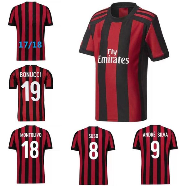 17 18 milan retro soccer jerseys andre silva calhanoglu bonucci abate jersey for cutrone donnarumma antonelli montolivo kalinic men home vin, Black
17 18 milan retro soccer jerseys andre silva calhanoglu bonucci abate jersey for cutrone donnarumma antonelli montolivo kalinic men home vin, Black