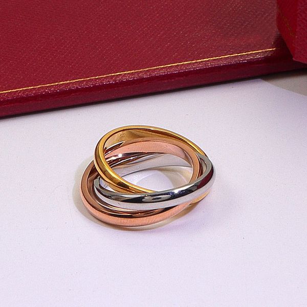 trinity series ring tricolor 18k gold plated band vintage jewelry official reproductions retro fashion advnced diamants exquisite gift quali, Silver
trinity series ring tricolor 18k gold plated band vintage jewelry official reproductions retro fashion advnced diamants exquisite gift quali, Silver
