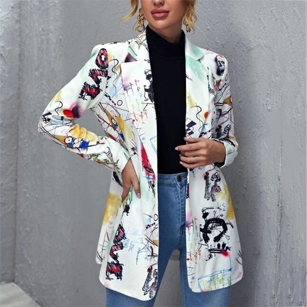 women's suits blazers vintage graffiti printing blazer women jacket high street fashion spring plus size elegant lady coat american sty, White;black
women's suits blazers vintage graffiti printing blazer women jacket high street fashion spring plus size elegant lady coat american sty, White;black