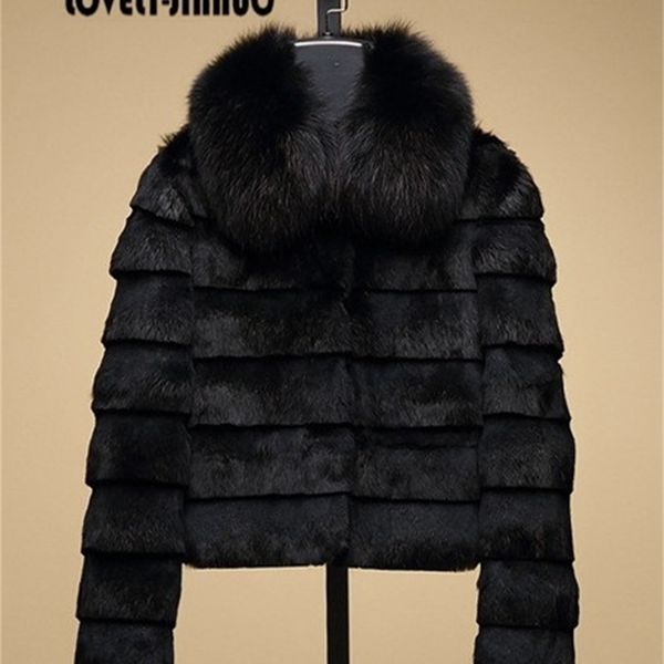 womens fur faux real rabbit coat with collar women full pelt jacket winter waistcoat f741 220929, Black
womens fur faux real rabbit coat with collar women full pelt jacket winter waistcoat f741 220929, Black