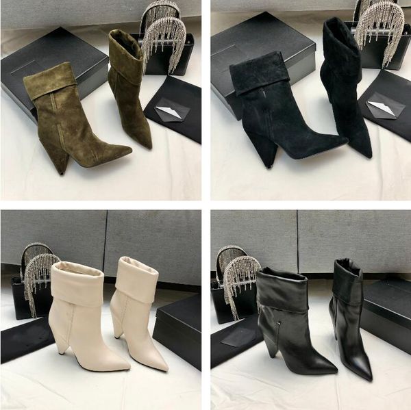 luxury designer women boots side zipper smooth suede boot fashion women high heel shoe leather outsole size 35-40, Black
luxury designer women boots side zipper smooth suede boot fashion women high heel shoe leather outsole size 35-40, Black