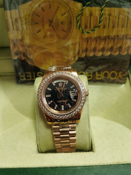 original box certificate 18k gold president male watches day date diamonds rose gold dial watch men stainless diamond bezel automatic wristw, Slivery;brown
original box certificate 18k gold president male watches day date diamonds rose gold dial watch men stainless diamond bezel automatic wristw, Slivery;brown