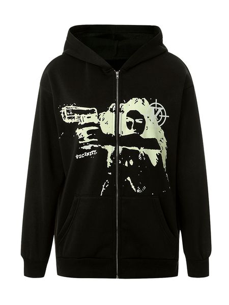 women's hoodies sweatshirts y2k grunge clothes sweatshirt women punk sport loose coat anime print gothic streetwear long sleeve zip hoo, Black
women's hoodies sweatshirts y2k grunge clothes sweatshirt women punk sport loose coat anime print gothic streetwear long sleeve zip hoo, Black