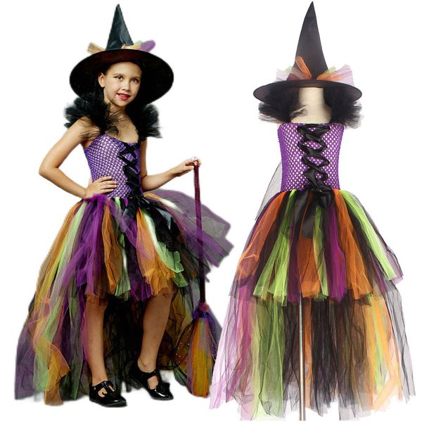 girl's dresses halloween witch costume with hat children tulle layer pageant princess cosplay kids pography props tutu 220929, Red;yellow
girl's dresses halloween witch costume with hat children tulle layer pageant princess cosplay kids pography props tutu 220929, Red;yellow