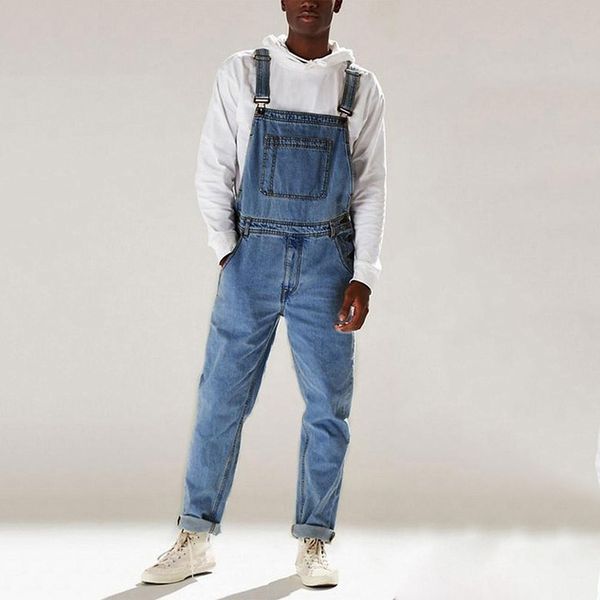 men's jeans bib overalls for man suspender pants men's jeans jumpsuits high street distressed autumn fashion denim male plus size, Blue
men's jeans bib overalls for man suspender pants men's jeans jumpsuits high street distressed autumn fashion denim male plus size, Blue