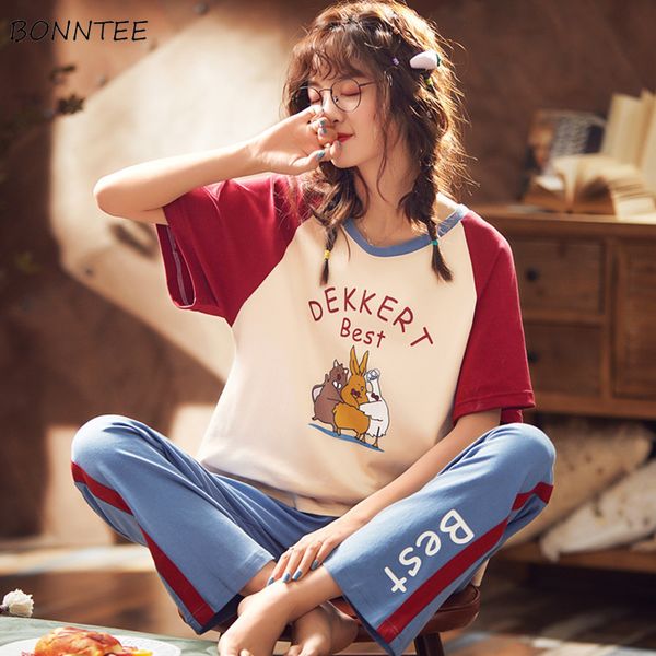 women's sleepwear pajamas women autumn spring trendy korean kawaii cartoon lovely short sleeve breathable ladies sleepwear daily oneck, Black;red
women's sleepwear pajamas women autumn spring trendy korean kawaii cartoon lovely short sleeve breathable ladies sleepwear daily oneck, Black;red