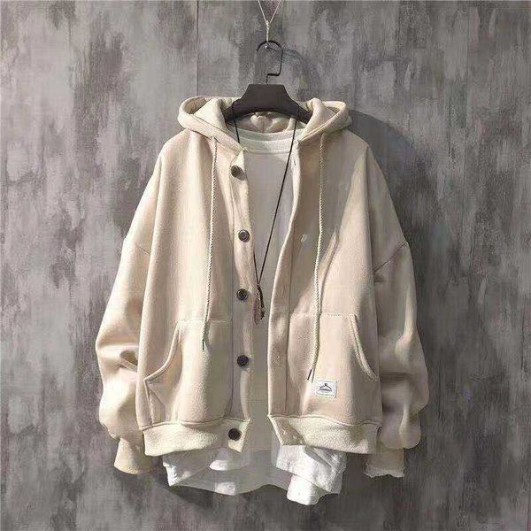 men's jackets 2022 new autumn trend loose hooded wild sweatwear jacket men spring men's clothing g220923, Black;brown
men's jackets 2022 new autumn trend loose hooded wild sweatwear jacket men spring men's clothing g220923, Black;brown